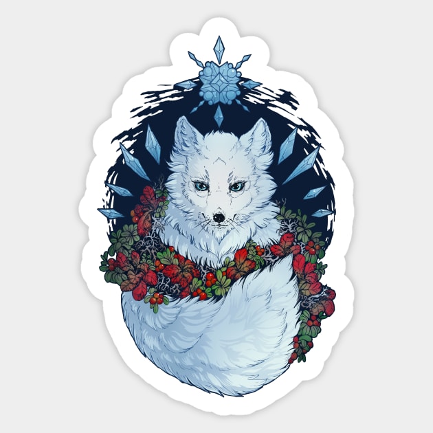 Float Ice Fox Sticker by Plaguedog